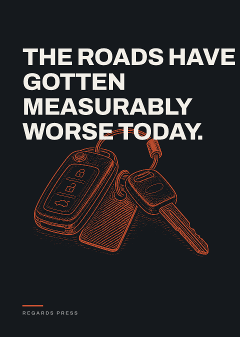 The roads have gotten measurably worse today.