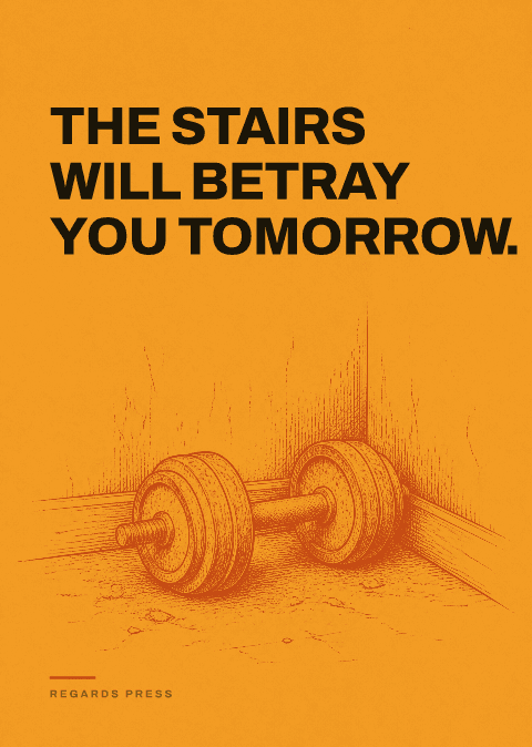 The stairs will betray you tomorrow.